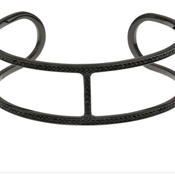 Michael Kors Heritage Maritime Black Pave Open Cuff Bracelet - Picture 11 of 11